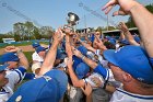 Baseball vs Babson  Wheaton College Baseball players celebrate their victory over Babson to win the NEWMAC Championship for the third year in a row. - (Photo by Keith Nordstrom) : Wheaton, baseball, NEWMAC